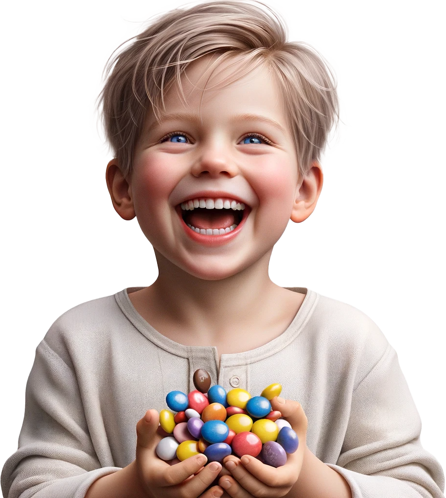 Girl with sweets